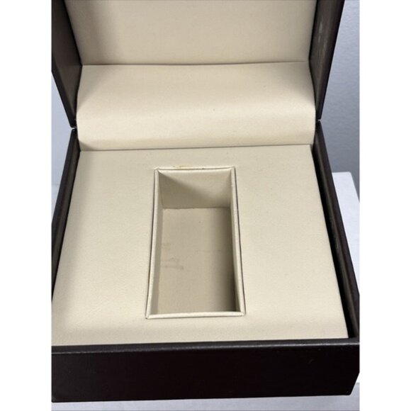 Burberry Faux Leather Watch Jewelry Box Brown Empty Box ONLY 5inch x 5inch x 3.7 - Picture 2 of 8